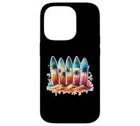Surfer Surfboard Beach Summer Retro Hawaiian Ocean Tropics Case for iPhone 14 Pro