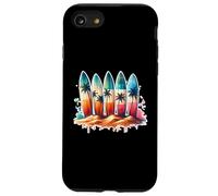 Surfer Surfboard Beach Summer Retro Hawaiian Ocean Tropics Case for iPhone SE (2020) / 7/8