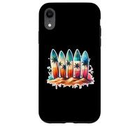 Surfer Surfboard Beach Summer Retro Hawaiian Ocean Tropics Case for iPhone XR