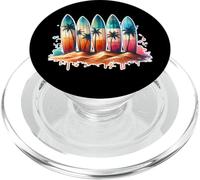 Surfer Surfboard Beach Summer Retro Hawaiian Ocean Tropics PopSockets PopGrip for MagSafe