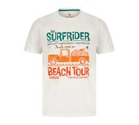 Surfer Van Motif Cotton Jersey T-Shirt in Bright White - South Shore - XL