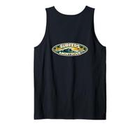 Surfers Anonymous Addicted to Surfing Lover Surf Joke Quote Tank Top