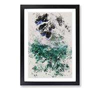 Surfers at Byron Bay in Australia Watercolour Framed Print | A2 Black Framed Wall Art | Ready to Hang | Modern Historical Picture | Living Room Bedroom Lounge Office