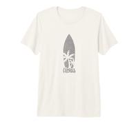 Surfing Aloha Hawaii Hawaiian Palm Tree Surfboard Surf Beach Premium T-Shirt