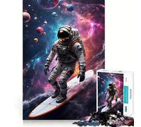 Surfing Astronaut Space for Adults 1000 Piece Jigsaw Puzzle Pure Logic Toy Peaceful Time Sharp Cut Heartfelt Gift (50x75cm)