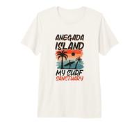 Surfing at Anegada Island Premium T-Shirt