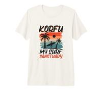 Surfing at Corfu Premium T-Shirt