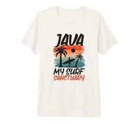 Surfing at Java Premium T-Shirt