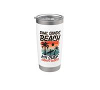 Surfing at Pink Sands Beach Stainless Steel Insulated Tumbler