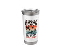 Surfing at Seven Mile Beach Stainless Steel Insulated Tumbler