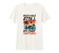 Surfing at South Malé Atoll Premium T-Shirt