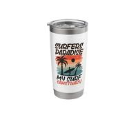 Surfing at Surfers Paradise Stainless Steel Insulated Tumbler