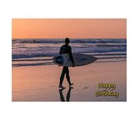 Surfing Birthday Card