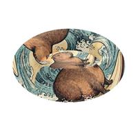 Surfing Capybaras -e Pet Dog Bed Removable & Washable Dog Cave Bed for Medium Size Pets Supplies S