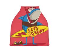 Surfing Cartoon Shark Stretchy Baby Car Seat Cover,Canopy Nursing Covers,Soft Breathable Windproof Scarf Changepad for Winter Infant Breastfeeding Boys