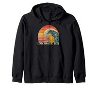 Surfing Crypto Blockchain Wave Finance Digital Money Bitcoin Zip Hoodie