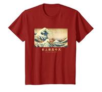 Surfing Dachshund Kanagawa Wave Japanese Dog Funny T-Shirt