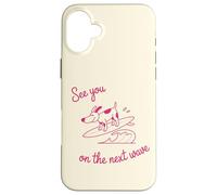 Surfing Dog, Puppy on a Surfboard, See You On The Next Wave Case for iPhone 16 Plus
