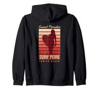 Surfing Girl Surfer Chick Venice Beach Sunset Paradise Surf Zip Hoodie