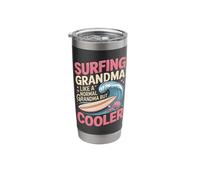 Surfing Grandma Like A Normal Grandma But Cooler Stainless Steel Insulated Tumbler