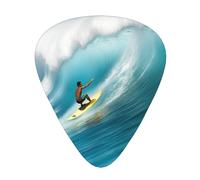 Surfing Guitar Plectrums, 12 Pcs Lightweight Guitar Plectrums, 0.46mm/0.71mm/0.96mm Thickness For Acoustic Guitar Acoustic Electric Guitar Ukulele Bass