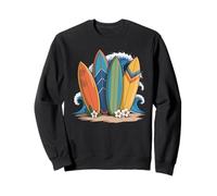 Surfing Hawaii Surfboard Beach Surfer Humor for Men Women Sweatshirt