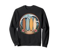 Surfing Hawaii Surfboard Beach Surfer Humor for Men Women Sweatshirt