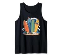 Surfing Hawaii Surfboard Beach Surfer Humor for Men Women Tank Top