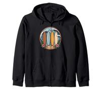 Surfing Hawaii Surfboard Beach Surfer Humor for Men Women Zip Hoodie