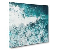 Surfing in The Gold Coast Australia Canvas Print | Gallery Wrapped 30mm Frame Wall Art | 20x20 inches | Ready to Hang | Modern Seascape Picture | Living Room Bedroom Lounge Office
