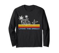 Surfing Living the Dream, Surf Guy Van Life Long Sleeve T-Shirt