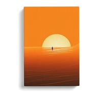 Surfing Minimalism Art Canvas Wall Art Print 30x20 Inch