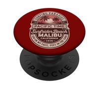 Surfing Paradise Malibu Pacific Time Vintage Sunset PopSockets Adhesive PopGrip