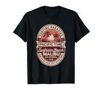 Surfing Paradise Malibu Pacific Time Vintage Sunset T-Shirt