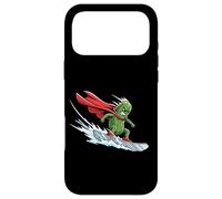 Surfing Pickle Hero With Cape Riding Big Wave Case for iPhone 17 Pro Max