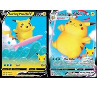 Surfing Pikachu V & Vmax 008/025 & 009/025 - Celebrations - Pokemon Ultra Rare Lot - 25th Anniversary -