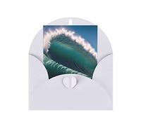 Surfing Print Blank Greeting Cards, Love Buttons, Pearl Paper Envelopes Suitable For Various Occasions - Anniversary Cards, Thank You Cards, Holiday Cards, Wedding Cards, Congratulations, And More