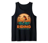 Surfing Riding the Ultimate Force Sunset Wave Ride Art Tank Top