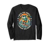 Surfing Shark Bite The Swell Ocean Big Boss Summer Long Sleeve T-Shirt