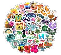 Surfing Stickers Beach Themed Sticker Hawaii Vacation Stickers Luggage Helmet Stickers for Surfboard Water Bottles Laptop
