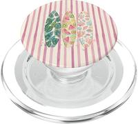 Surfing Summer Pink Striped Surf Surfboard Collage PopSockets PopGrip for MagSafe