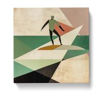 Surfing Suprematism Canvas Wall Art Print 20x20 Inch