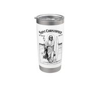 Surfing Surfer Patron Saint Christopher Surfers Surfboard Stainless Steel Insulated Tumbler