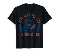 Surfing Surfer Rise with The Sun Ride with The Tide T-Shirt