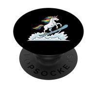 Surfing Unicorn Rainbow Wave Ocean Summer Fun PopSockets Adhesive PopGrip