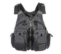 Surfing Vest with Breathable Mesh Back and Multi-Attachment Loops for Kayaking Boating Snorkeling Water Sports Use(Deep Gray,Without foam)