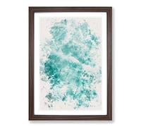 Surfing Waves in Bondi Beach in Australia Watercolour Framed Print | A2 Walnut Framed Wall Art | Ready to Hang | Modern Beach Picture | Living Room Bedroom Lounge Office