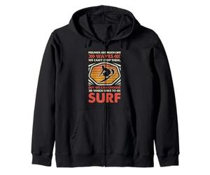 Surfing Waves Quote Mindfulness Ocean Motivation Design Zip Hoodie