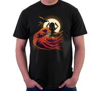 Surfing With The Alien Silver Surfer Great Wave Of Kanagawa Men's T-Shirt