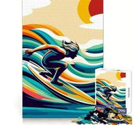 Surfing Wpap Pop Art Color Teenagers 1000 Piece Jigsaw Puzzle Mind Exercise Toy Group Play Precision Cut Festival Gift (50x75cm)